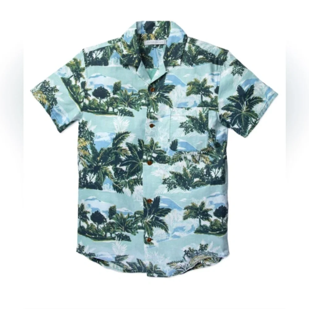 OUTERKNOWN | MEDIUM TROPICAL MARINE BLUE WINDY BBQ SHIRT